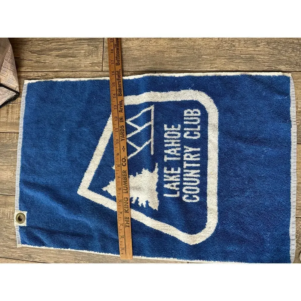 Martex Blue White Cotton Blend Lake Tahoe Country Club Golf Towel